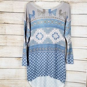 Aztec High Low Sweater